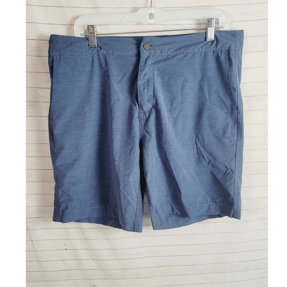 Faherty All Day Shorts Hybrid Performance Shorts in Blue, sz 34